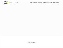 Tablet Screenshot of guidergroup.com